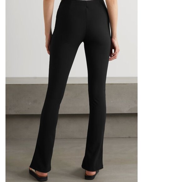 NWOT The Frankie shop Reya ribbed stretch jersey flare leggings - XS - Picture 3 of 6